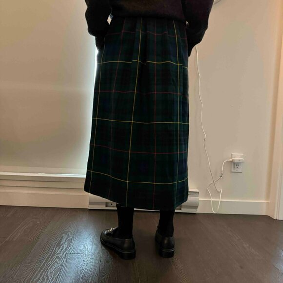 vintage green 100% wool Highland Queen skirt size XS/S - Picture 7 of 12